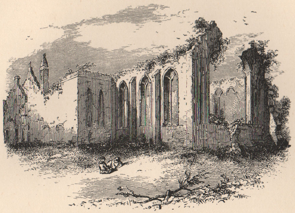 INVERNESS-SHIRE. Beauly Priory. Scotland 1885 old antique print picture